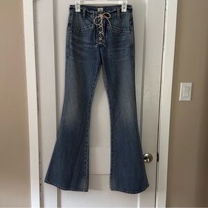 Free People Citizens of Humanity Sally Flare Jeans Blue Oasis New Sz 26